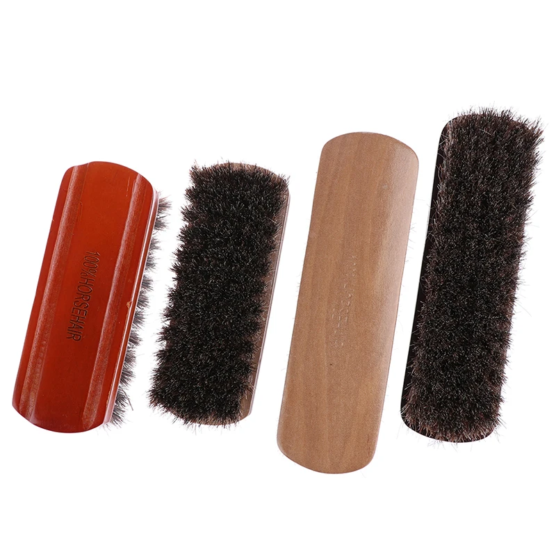 Horsehair Shoe Brush Polish Leather Polishing Tool