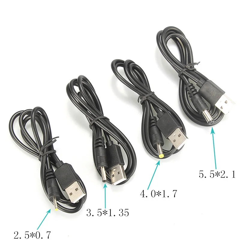 80 см USB порт до 2 5 мм-5 мм 5В DC бочка разъем питания Соединительный кабель черный