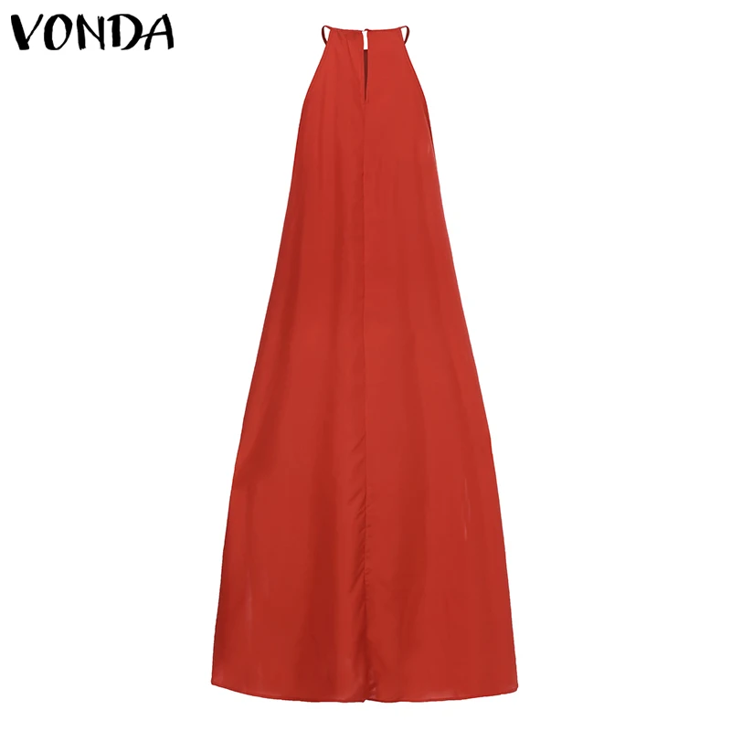 Spagetti макси на бретелях Vestido женский сарафан 2020 VONDA Женский Повседневный вечерний