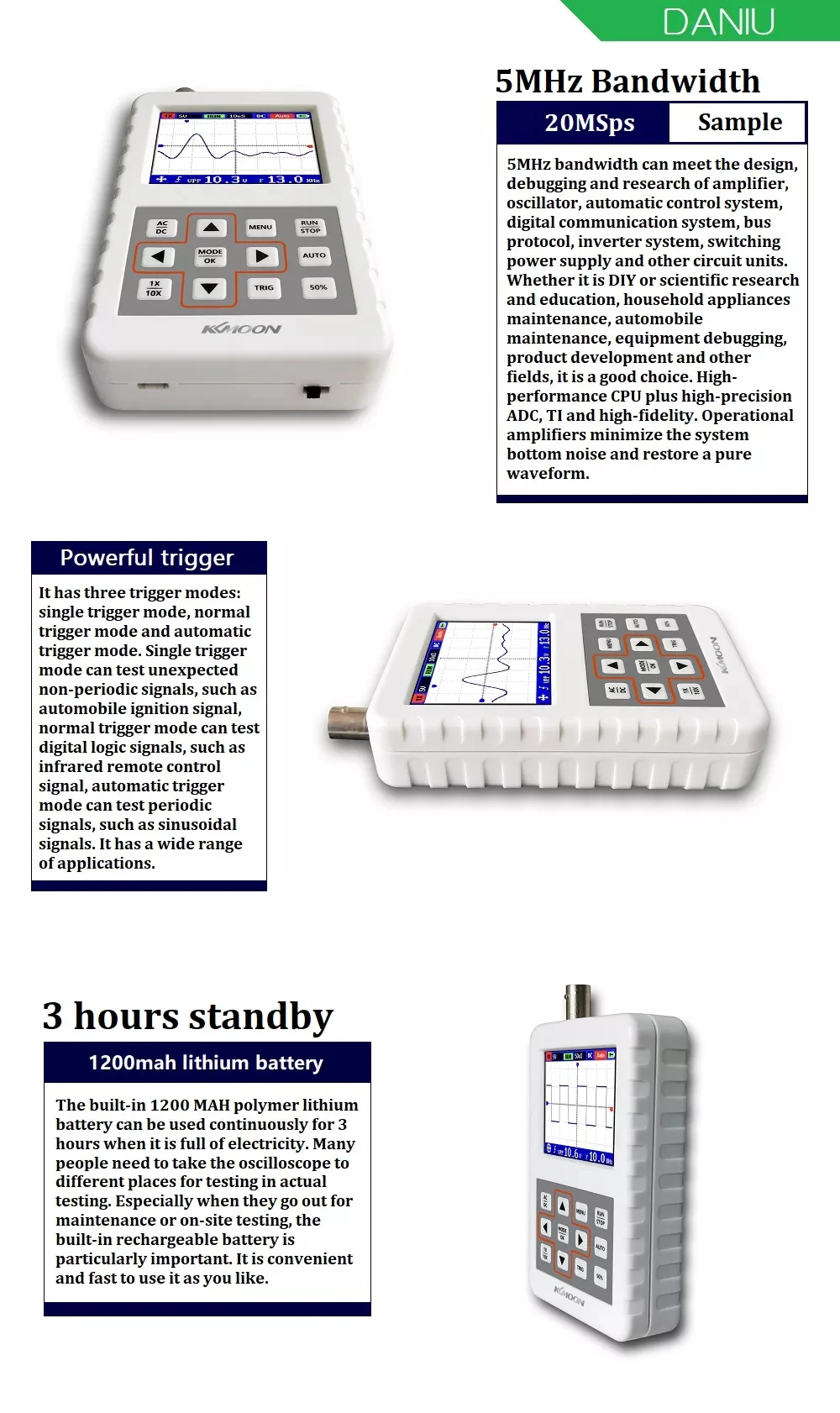 KKmoon DSO PRO цифровой портативный осциллограф мини-размер ладони осциллограф с пропускной способностью 5 м 20 мс/с частота дискретизации