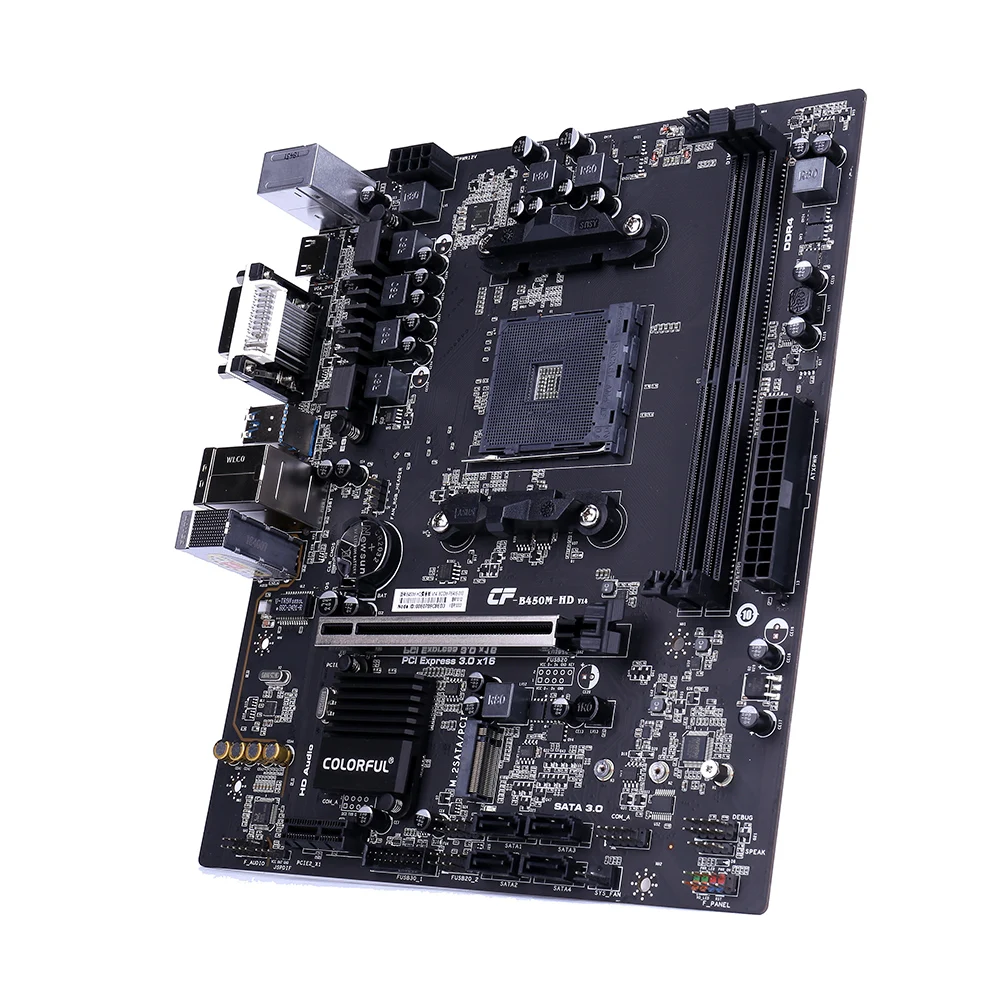 Colorful BATTLE-AX B450M-HD V14 Gaming Motherboard Mainboard Systemboard Multi-Protection AMD B450/Socket AM4 VGA DVI HDMI