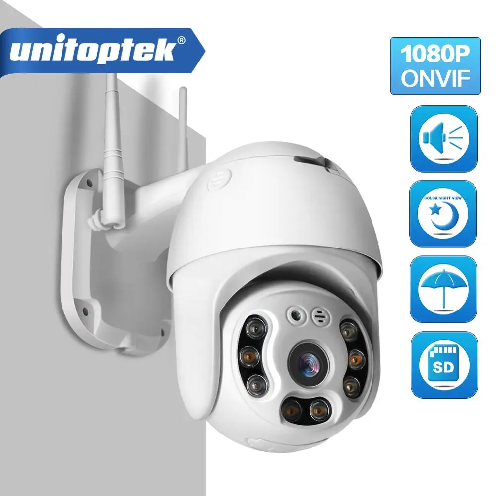 

HD 1080P Wifi PTZ IP Camera Outdoor Full Color Night Vision IR 30m Wireless Home Security Camera Humanoid Detection P2P iCSee