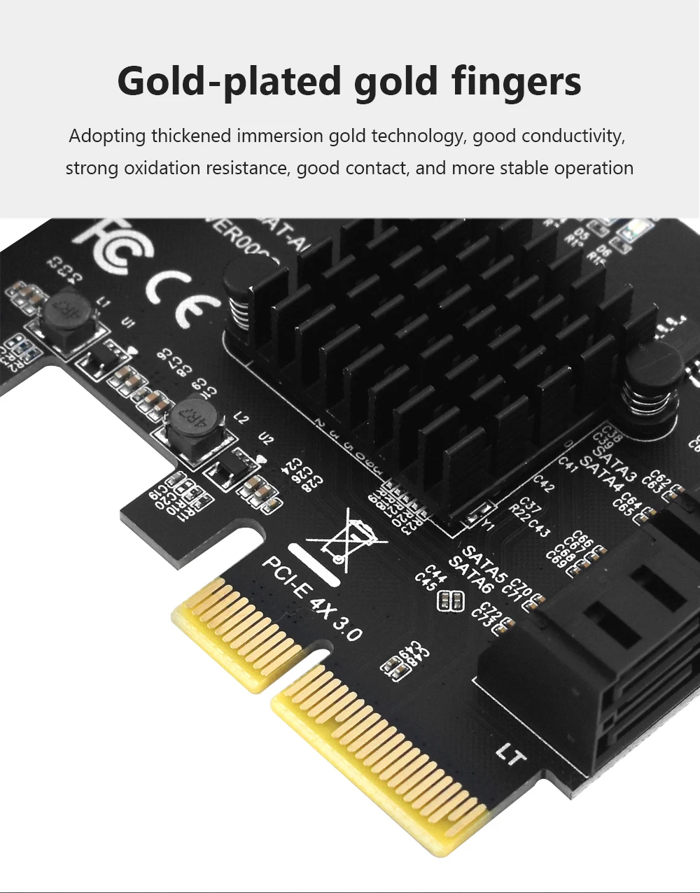 TISHRIC PCI-E SATA Controller Expansion Card - 6/8/10 Ports, ASM1166, PCI SATA3.0 Adapter Description Image.This Product Can Be Found With The Tag Names Adapter, Asm1166 6 ports, Asm1166 sata controller, Expansion card, Pci sata ide controller card