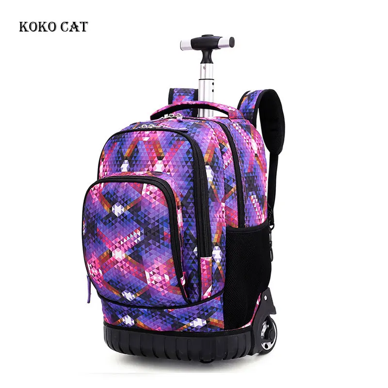 KOKO CAT, 18 дюймов, детская школьная сумка для студентов, рюкзак на колесиках, детские школьные сумки на колесиках, рюкзаки на колесиках, сумки для подростков