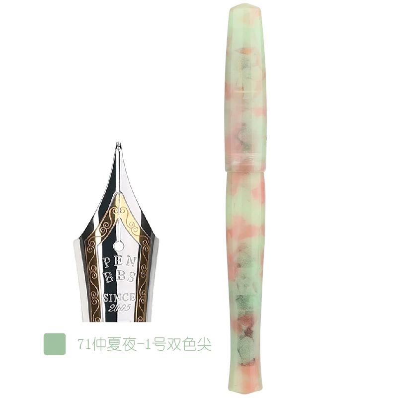 Ручка перьевая Moonman Penbbs 323 из целлулоидной акриловой смолы без зажима Иридиевый