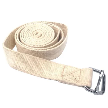 

Thicken With Buckle Durable Fitness Anti Slip Training Pilates Workouts Strap Yoga Belt 3 Meter Cotton Blend Adjustable Stretch