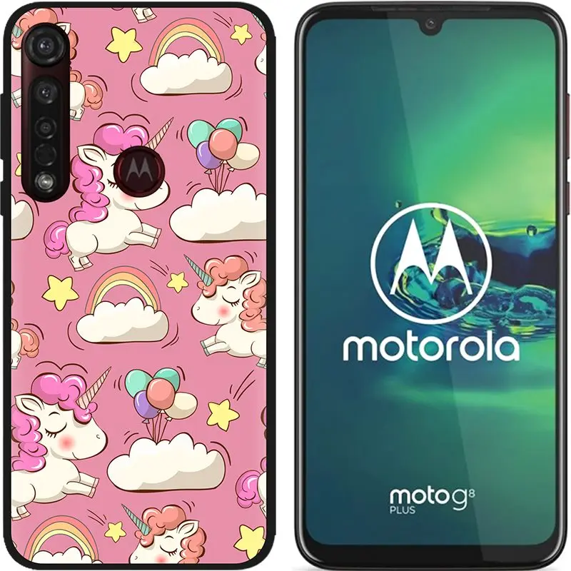 Прозрачный Чехол для Motorola Moto G8 Plus, мягкий матовый чехол с милыми животными и цветочным мрамором для Moto G8 play one macro, силиконовый чехол для телефона s - Цвет: Прозрачный