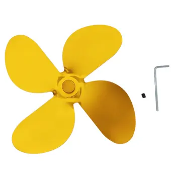 

All-match Practical Fireplace Accessories Aluminum Alloy Fan Blades 4-blade Fireplace Universal Fan Blades