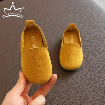 

Kids Shoes New Soft Leather Boys Girls Shoes Flats Soft Soled Non-slip Solid Color Baby Girl Shoes chaussure enfant fille