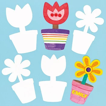 

20PCS/LOT Paint Unfinished Flower Vase Cardboard Paper Kids Children Baby DIY Toys Early Learning Educational Drawing Toy Craft