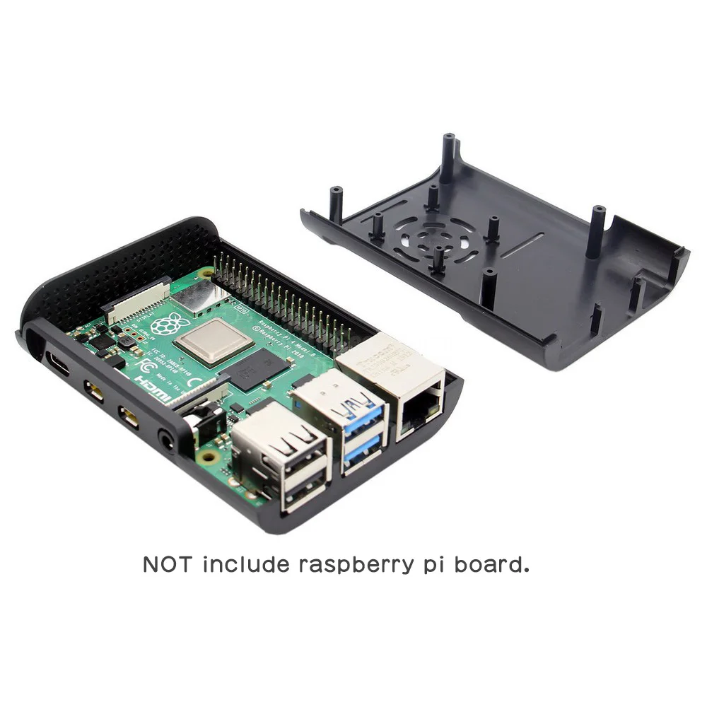 Raspberry pi 4 Модель B защитный чехол ABS поддержка охлаждающего вентилятора, raspberry pi 4 чехол/корпус/коробка