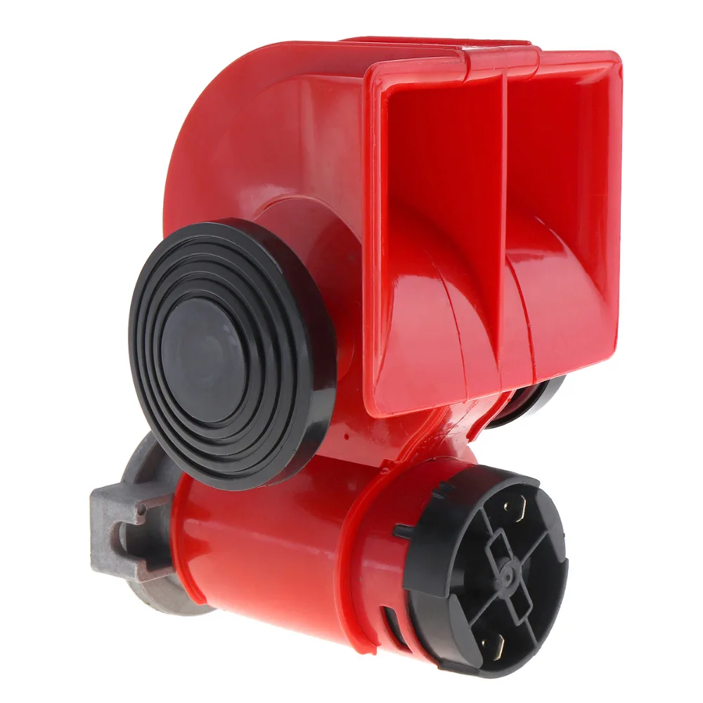 Car air horn 12V 136db car snail air horn compact motorcycle super loud red blue for cars truck lorry yacht boat SUV