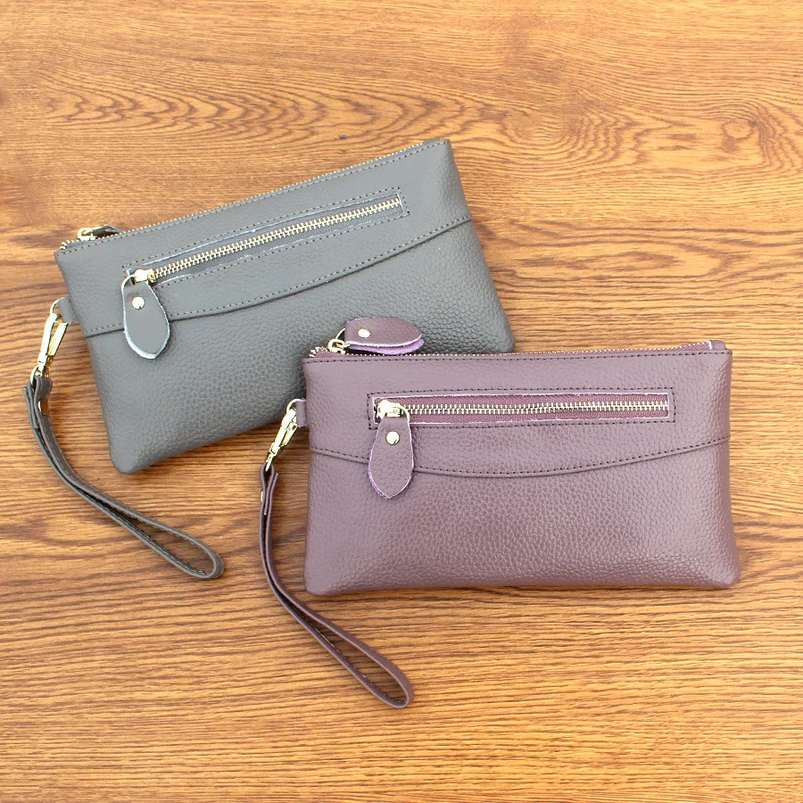 

Has Quality Inspection 2018 New Style Genuine Leather Clutch Bag Women's Korean-style Fashion Cool GIRL'S Purse Hot Selling