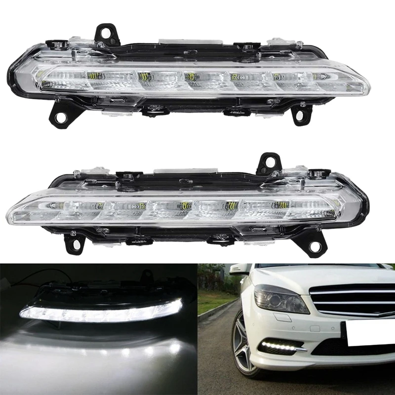 Автомобильный светодиодный DRL дневные ходовые огни Противотуманные фары для Mercedes-Benz s-класса W221 C250 C300 C350 CL550 AMG CLS550 R350