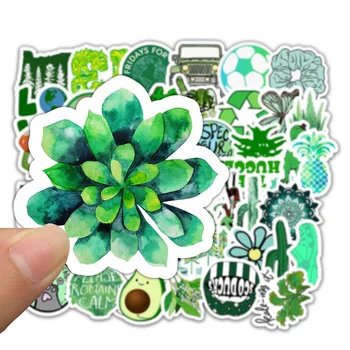 

Nikier Aesthetics Lovely Sticker , Green Plant Pattern Sticker Stationery DIY Diary, Photo Album Sticker Vsco Natural Paper