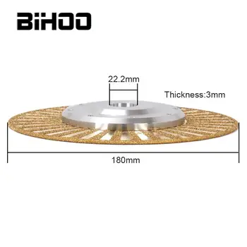 

1pcs Titanium Plating Diamond Cutting Grinding Disc 22.2mm Flange Diameter 180mm Saw Blade for Granite Marble Ceramic