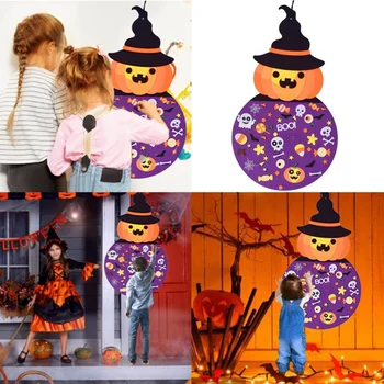 

Pumpkin Wall Stickers for Halloween Three Dimensional Felt Door Sticker Children's DIY Felt Pumpkin Toys Decorations 2020