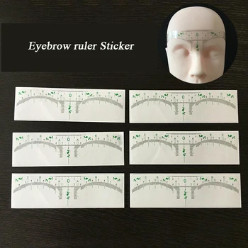 

100pcs/lot Eyebrow Ruler Sticker Permanent Makeup Supply Accurate Eyebrow Shaping Tools Disposable Measurement Ruler Stencil