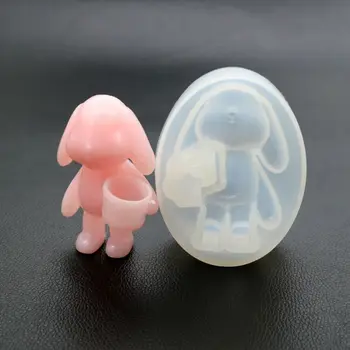 

Crystal Epoxy Mould Cartoon Rabbit Mold High Mirror Handmade DIY Jewelry Making
