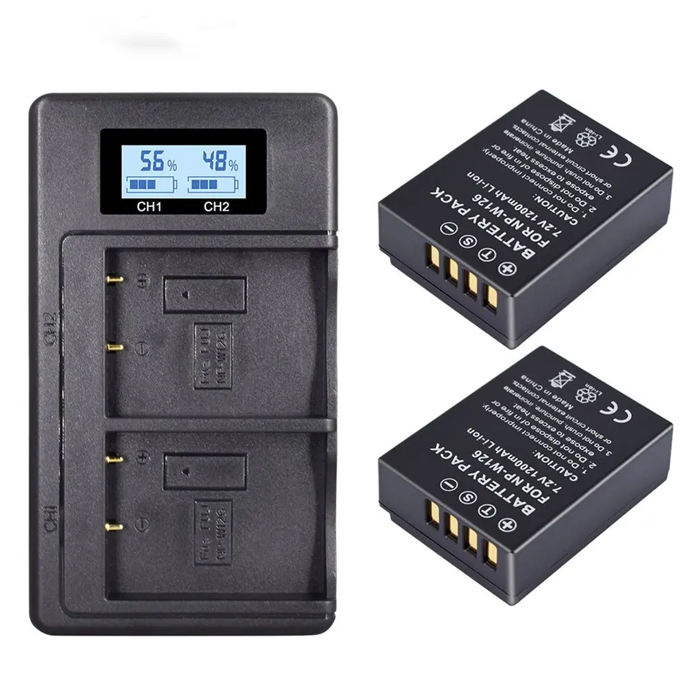 

DurabaleNP-W126 Battery Charger Kit XH1 XT20 X100F XA5 XPRO For Fuji Camera LCD digital display charger 5V