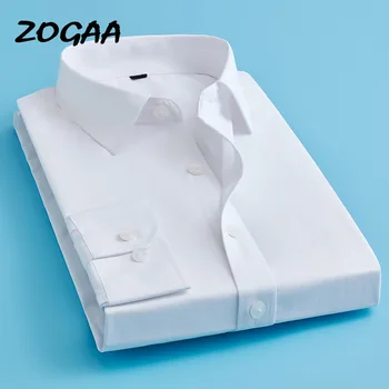 

ZOGAA 2020 Fall New Fashion Shirt Man Dress Shirt Long Sleeve Slim Fit Button Down Casual Mens Clothing