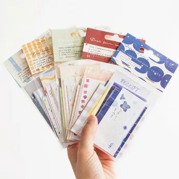 

40sheet/lot Memo Pads Sticky Notes ins simple foundation diary Scrapbooking Stickers Office School stationery Notepad