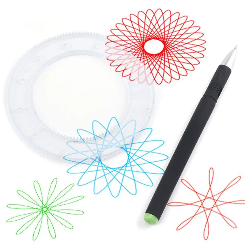 22 шт., Spirograph игрушки для рисования, набор, Переплетенные шестерни и колеса, аксессуары для рисования, креативная развивающая игрушка для детей, игрушка в подарок