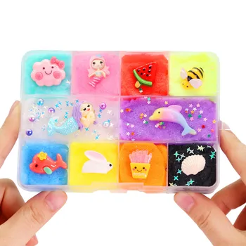 

200ml Dolphin Cloud Slime Charms Soft Light Sand Sea Shell Summer Beach Slime Clay Toy Polymer Antistress Mud Magic Plasticine