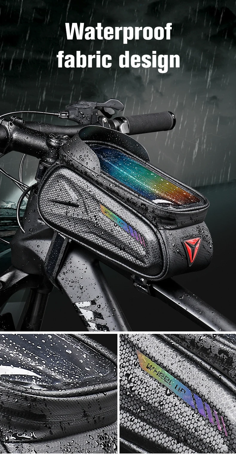 Bicycle Bag 7 Inch Touch Screen Phone Case Bag Top Front Tube Frame Cycling Bag Waterproof Handlebar MTB Bike Accessories XA191Q
