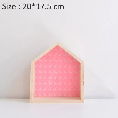 Pink-S Strongwell, скандинавский Деревянный Рисунок альпака, Стильная коробка для дома, шкатулка для хранения ювелирных изделий, Настенная декоративная полка, украшение для дома, милая - Цвет: Pink-S