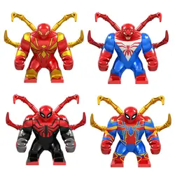 Человек-паук вдали от дома 7 см Большая одиночная продажа фигурка Марвел Супер Герои строительные блоки кирпичи модель игрушки для детей