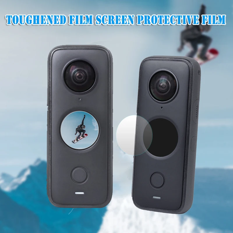 

New 2 Set Tempered Film Screen Protector Kit HD Explosion-Proof Film Accessories for Insta360 ONE X2 DOM668