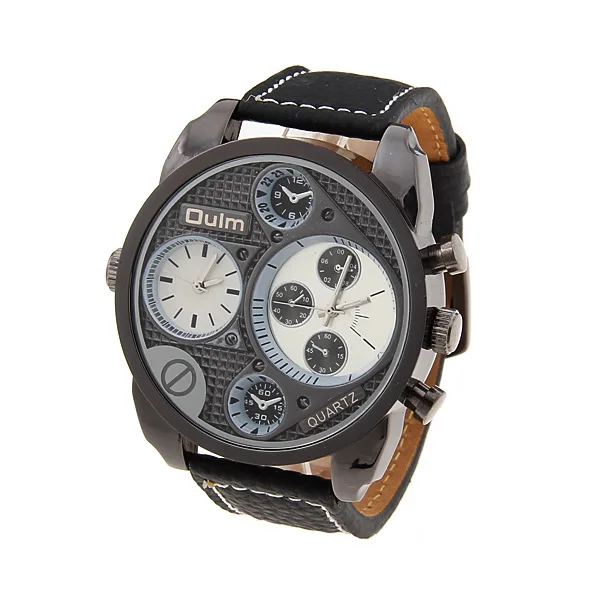

New Style Oulm Fashion Watch Double Inserts Quartz Watch MEN'S Watch Support AliExpress