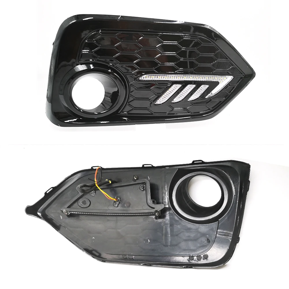 2 шт. для Honda CIVIC хэтчбек дневной ходовой светильник светодиодный DRL противотуманный светильник дальнего света желтый указатель поворота