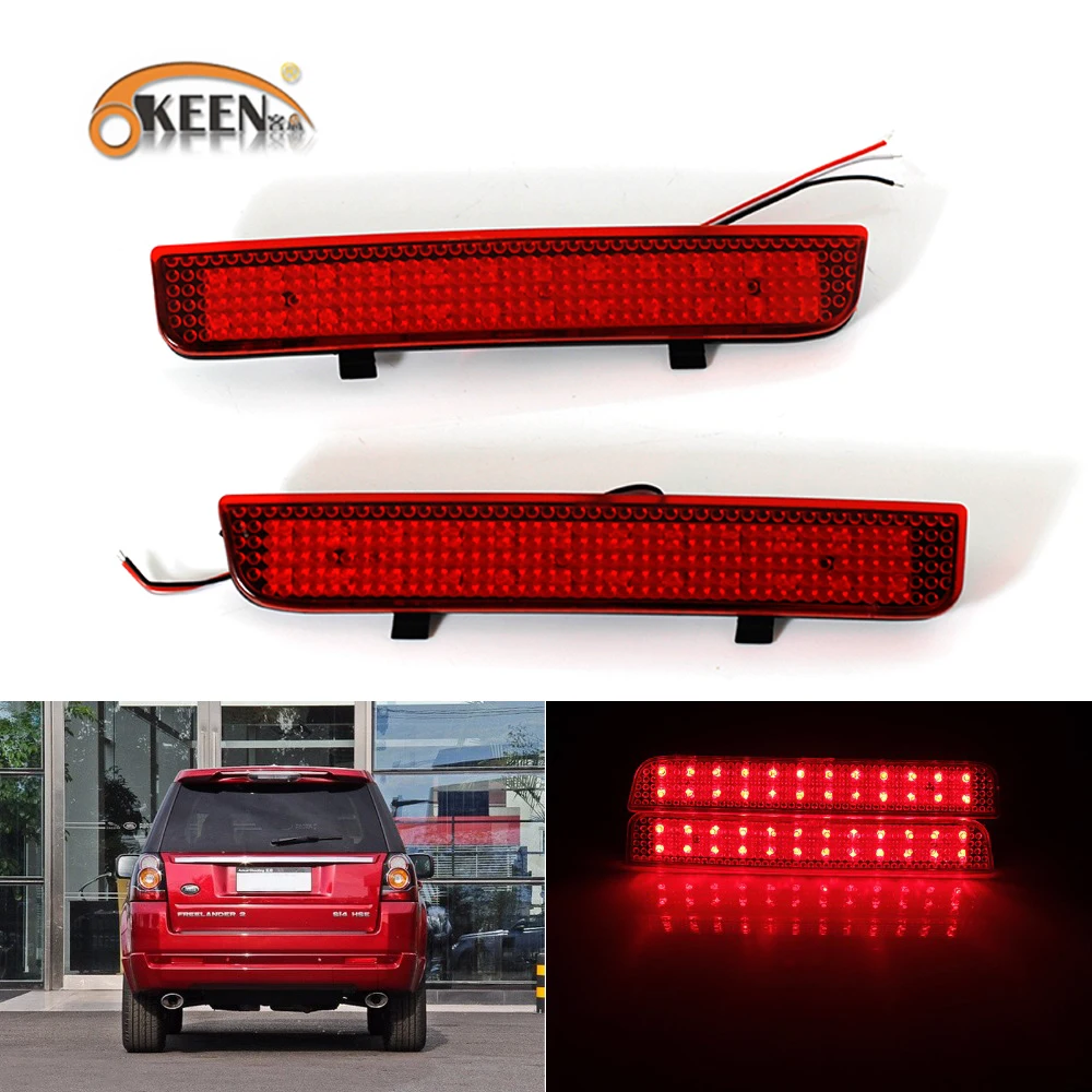 

2pcs For Land Rover L322 2003 Freelander 2 LR2 LED Rear Bumper Reflector Light Car Driving Brake Fog Trim Molding Tail Lamp