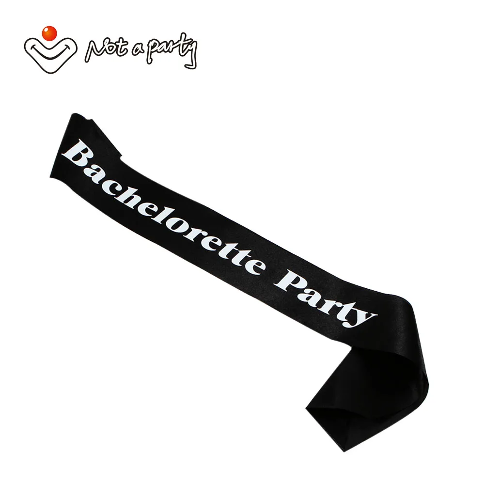 BlackBachelorette 6 шт., для подружки невесты, черные, для свадебного мероприятия, кушак для девичника, вечерние, для невесты, для подружки невесты, для подружки невесты - Цвет: BlackBachelorette
