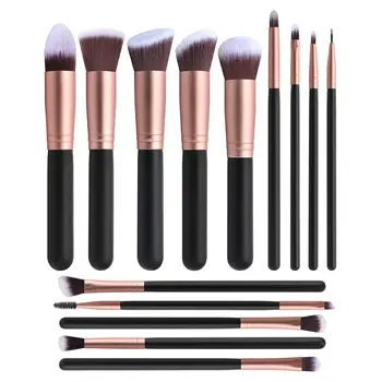 

14 Pcs Wooden Handle Makeup Powder Brush Foundation Brush Eyebrow Brush Thin Eyeshadow Brush Blending Brush Makeup Tools