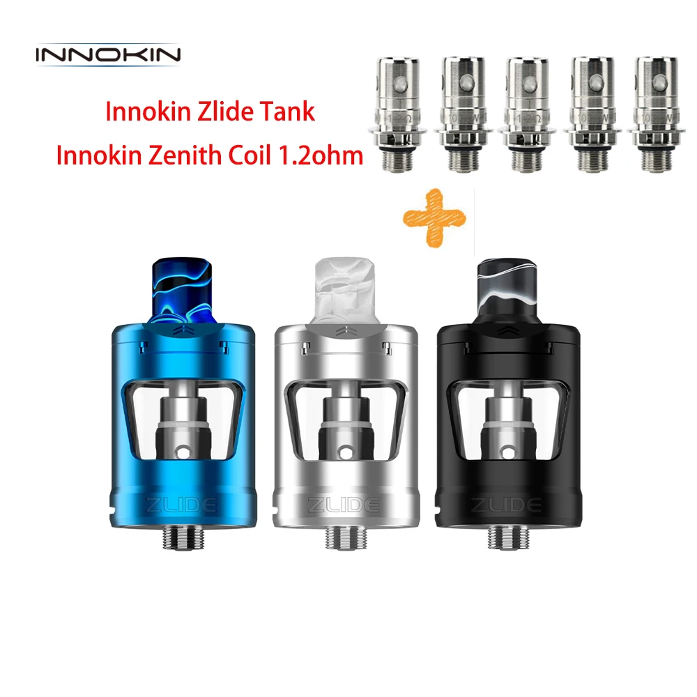 Оригинальный атомайзер Innokin Zlide 4 мл с 5 испарителями Zenith 1 2 Ом электронная