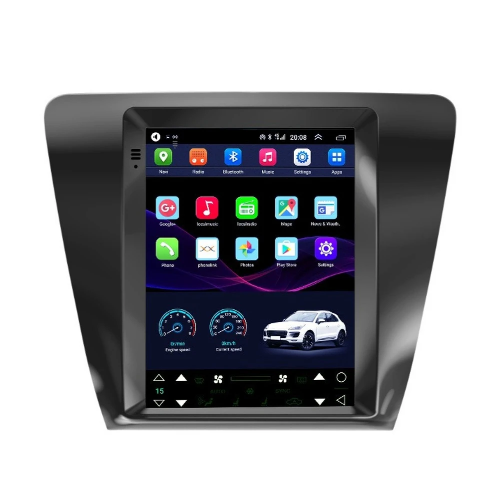 Автомобильный мультимедийный плеер Android в стиле Tesla с GPS-навигацией Bluetooth Wi-Fi