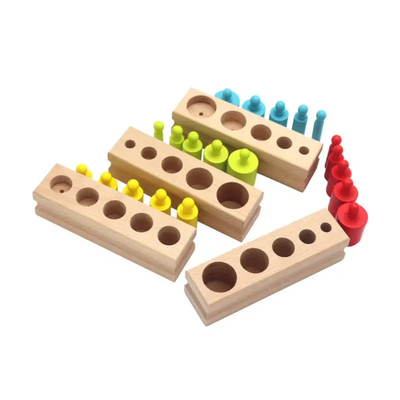 

Baby Wooden Socket Cylinder Set Montessori Early Learning Toys Kits Toddler Educational Tools
