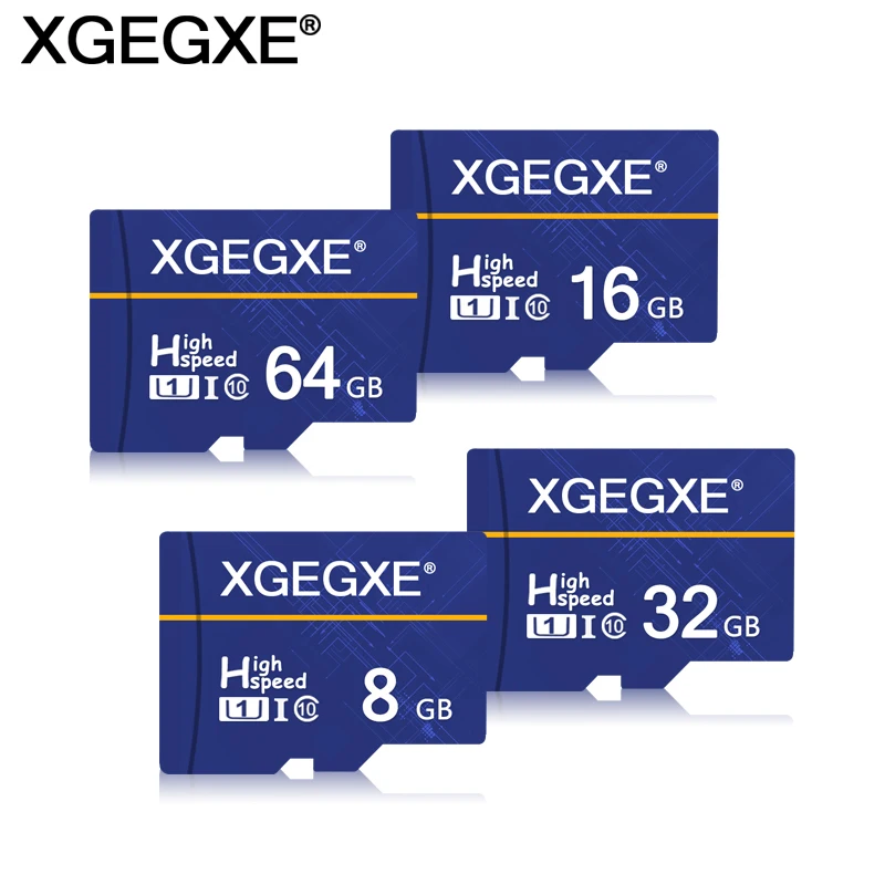 

XGEGXE 32GB Memory Card 64GB T Flash Card Future Blue 8GB Class 10 UHS-1 16GB Flash Card U1 Mini Cards High Speed For Phone
