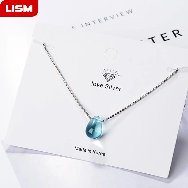 Женское колье с подвеской в виде капли воды|Ожерелья подвеской| |