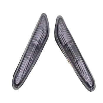 

2Pcs Left+Right Side Marker Turn Signal Lights Smoke/Clear For Fender Side Marker Light For E90 E91 E92 E93 06-11