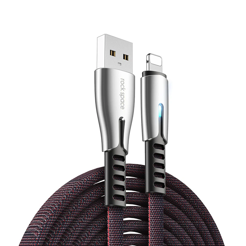 Rock Дата usb кабель для iphone 11 pro max Xs Xr X 8 7 6 plus 6s 5 s ipad Быстрая Зарядка Кабели зарядное устройство для мобильного телефона шнур