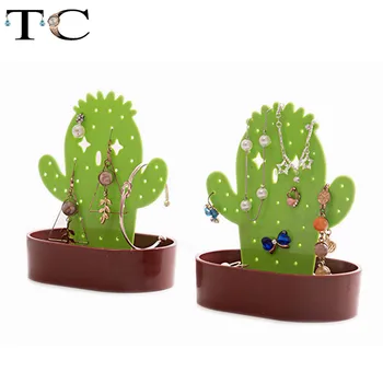 

Cactus Jewelry Rack Box Multi-function Jewelry Storage Box Hang Earrings Earrings Shelf Necklace Storage Rack 2PCS