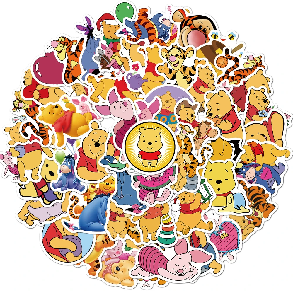 Autocollants De Dessin Anime Disney Winnie L Ourson Jouets Pour Enfants Impermeables Cadeau De Recompense Pour Bebe Cadeau De Noel 50 Pieces Aliexpress