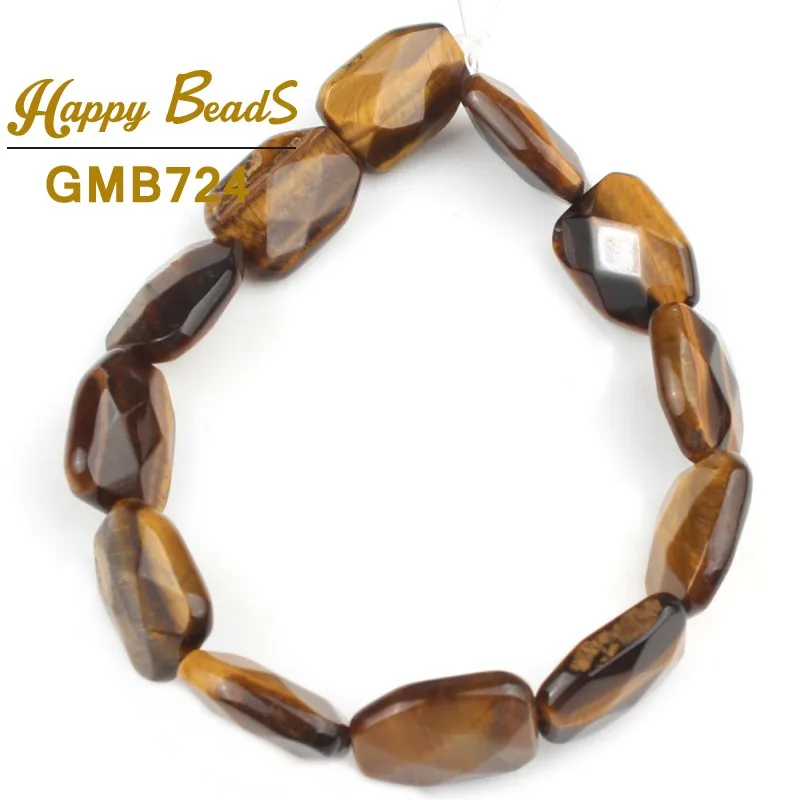 Yellow Tiger Eye 12x16 мм граненый кристалл Агаты Синий Песок опал камень квадратный свободный разделитель бисера для изготовления ювелирных изделий натуральный камень бисера DIY Браслеты - Цвет: Yellow Tiger Eye