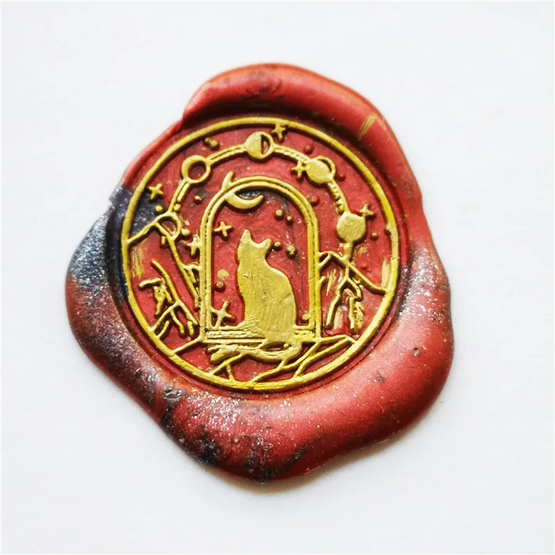 DIY Cat Sealing Wax stamp /Cat Paw wedding Wax Seal Stamp Antique Palace Metal Animal Girl for Documents Wedding Invitations
