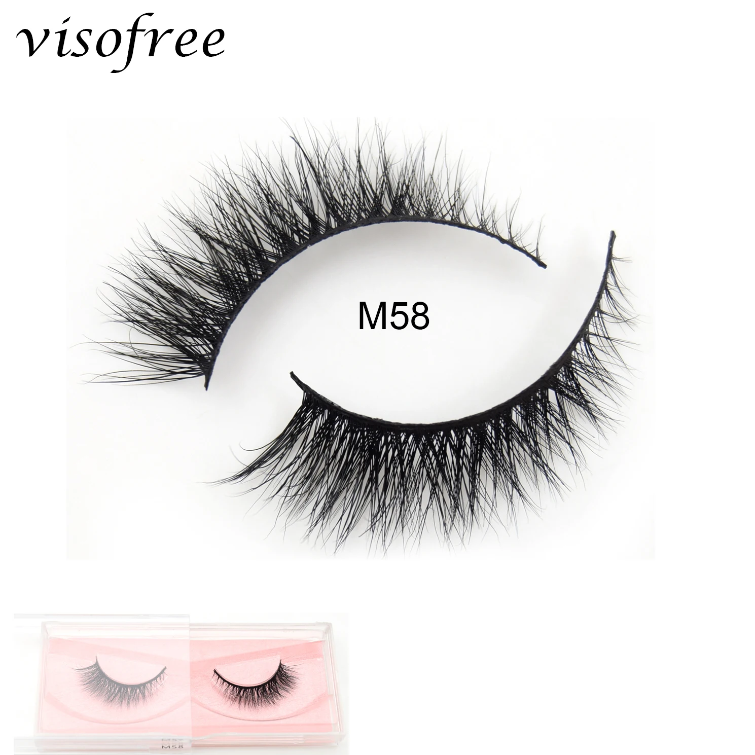 

Visofree Mink Lashes 3D Mink Eyelashes Cruelty free Lashes Handmade Reusable Natural Eyelashes Popular False Lashes Makeup M58