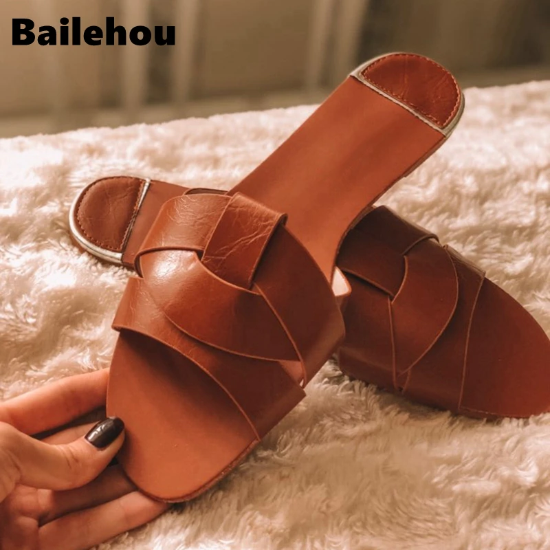 Новые модные брендовые женские тапочки Bailehou уличные пляжные шлепанцы
